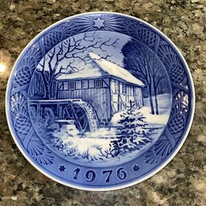 Royal Copenhagen Denmark Vintage 1976 “Vibek Water-Mill” Collection Plate
